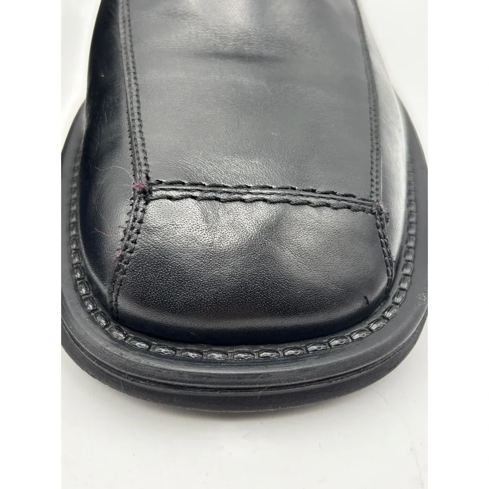 Alfani Men's Black Leather Derby Dress Shoes Size 9M Made in Italy Split Toe